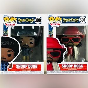 NIB Set of 2 Funko Pop! Rocks Snoop Dogg #300 and 301